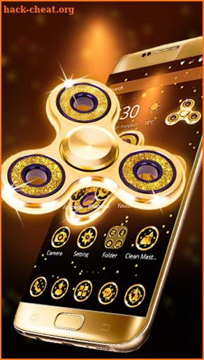Golden Fidget Spinner Theme screenshot