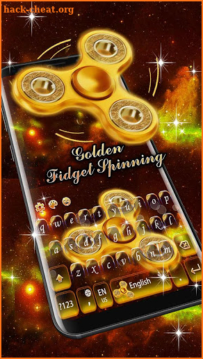 Golden Fingertip spinning gyro Keyboard Theme screenshot