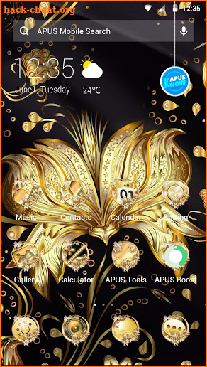 Golden Flower Theme & HD wallpapers screenshot