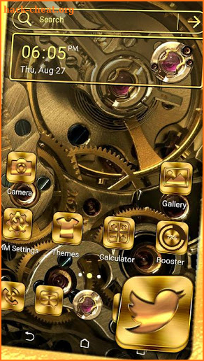 Golden Gear Machine Theme Launcher screenshot