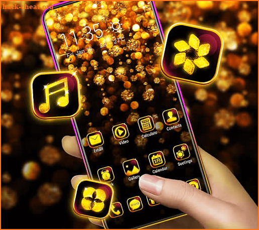 Golden Glitter Bling Diamond Theme 2019 screenshot