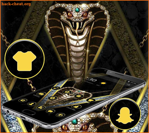 Golden Glitter Diamond Cobra Theme screenshot