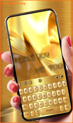 Golden Glitter Keyboard Theme screenshot