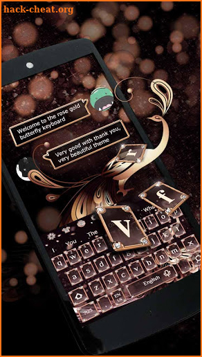 Golden Glitter Peacock keyboard screenshot