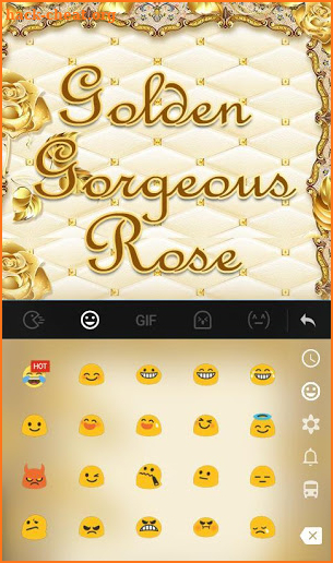 Golden Gorgeous Rose Keyboard Theme screenshot