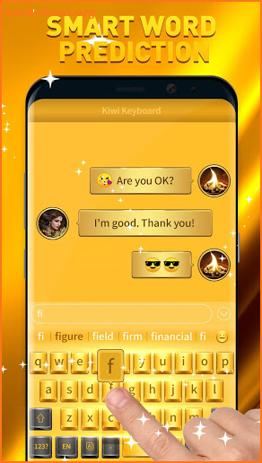 Golden Keyboard - GIF & Emoji & Sticker screenshot