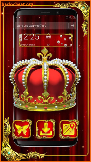 Golden King Crown Launcher Theme screenshot