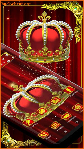 Golden King Crown Launcher Theme screenshot