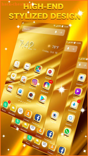 Golden Launcher for GALAXY Phone screenshot