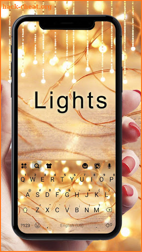 Golden Lights Keyboard Theme screenshot