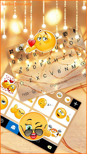 Golden Lights Keyboard Theme screenshot