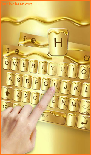 Golden Liquid Keyboard Theme screenshot