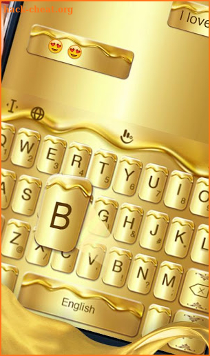 Golden Liquid Keyboard Theme screenshot