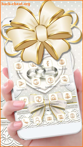 Golden Luxury Bow Silver Bracelet Theme screenshot