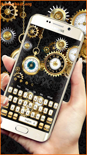 Golden luxury clock keyboard screenshot