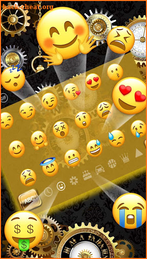 Golden luxury clock keyboard screenshot