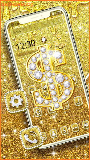 Golden Luxury Dollar Theme screenshot