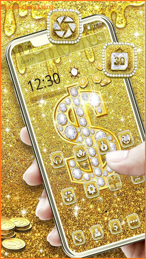 Golden Luxury Dollar Theme screenshot