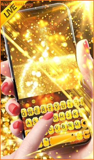 Golden Luxury Glitter Keyboard Theme screenshot