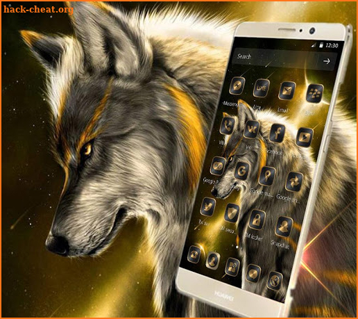 Golden Noble Wolf Theme screenshot