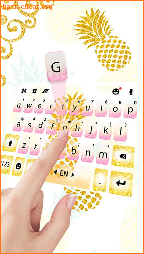 Golden Pineapple Keyboard Theme screenshot