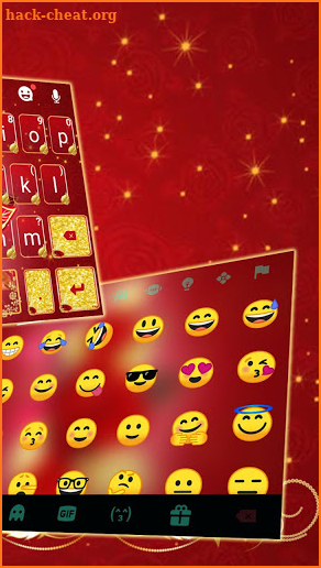 Golden Red Rose Keyboard Theme screenshot