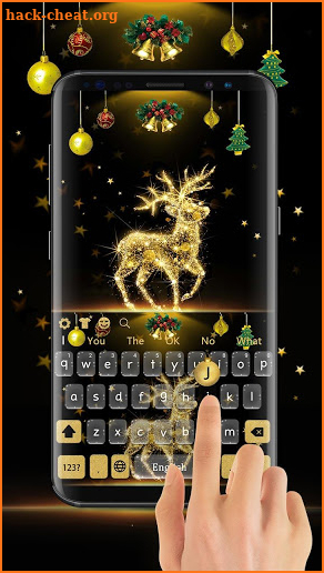 Golden Reindeer Elf Keyboard screenshot
