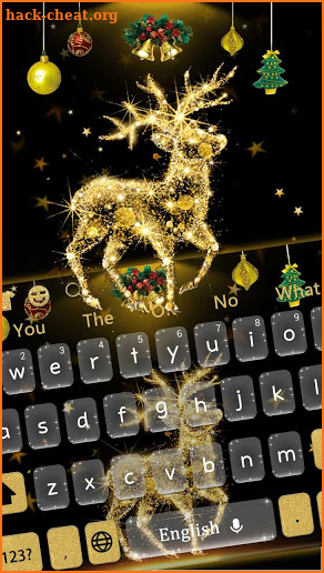 Golden Reindeer Elf Keyboard screenshot