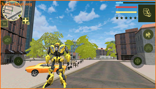 Golden Robot Car Transforme Futuristic Supercar screenshot