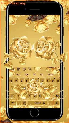 Golden Rose Keyboard Theme screenshot