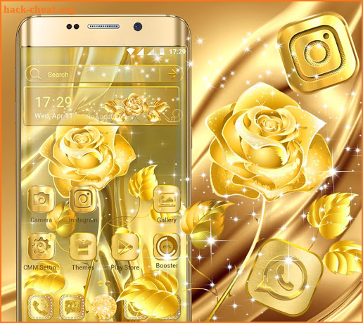Golden Rose Launcher Theme screenshot