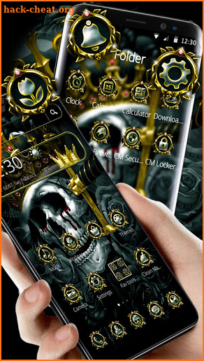 Golden Royal Skull Theme screenshot
