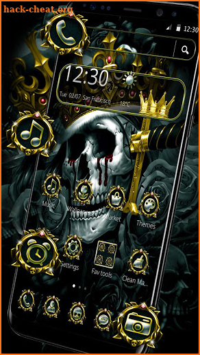 Golden Royal Skull Theme screenshot