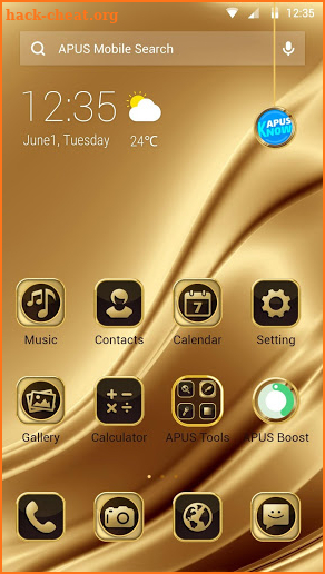 Golden Silk APUS Launcher Theme screenshot
