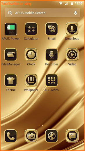 Golden Silk APUS Launcher Theme screenshot