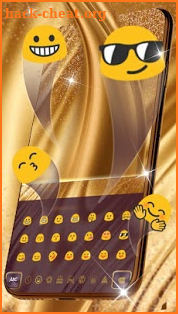 Golden Silk Keyboard Theme screenshot