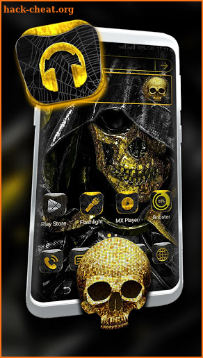 Golden Skull Launcher Theme screenshot