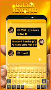 Golden Smart Keyboard with Emoji screenshot