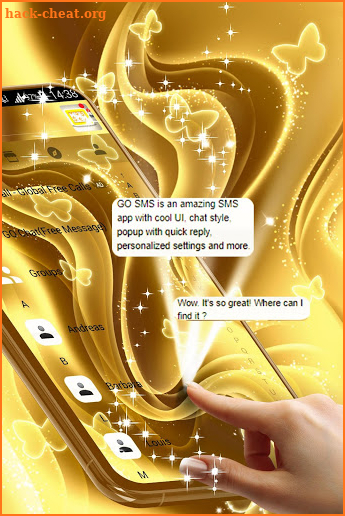 Golden SMS Theme screenshot