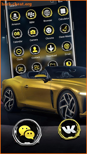 Golden Sport Car Launcher Theme screenshot