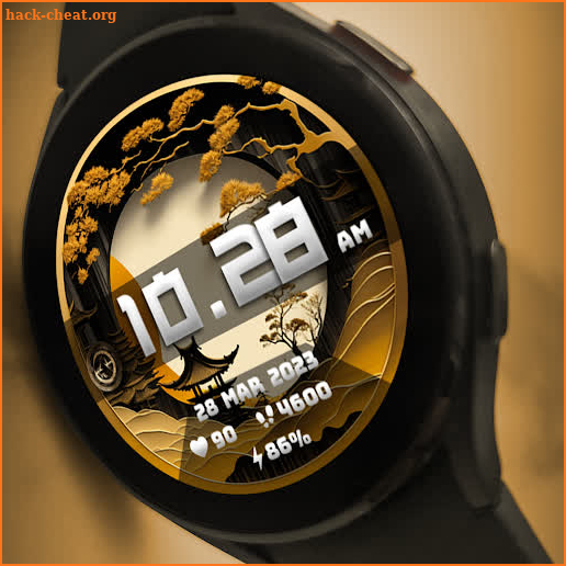 Golden Week Watch Face FLW055 screenshot