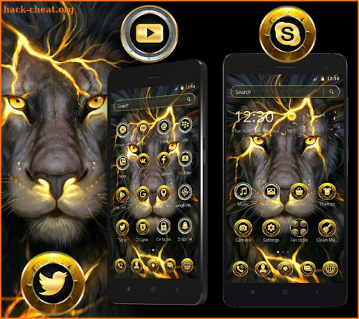Golden Wild Lion Theme screenshot