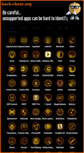 GoldOx - The Golden Icon Pack screenshot