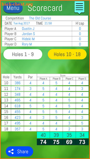 Golf Ball Finder & Scorecard screenshot