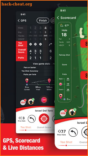 Golf GPS GolfNatic Scorecard screenshot