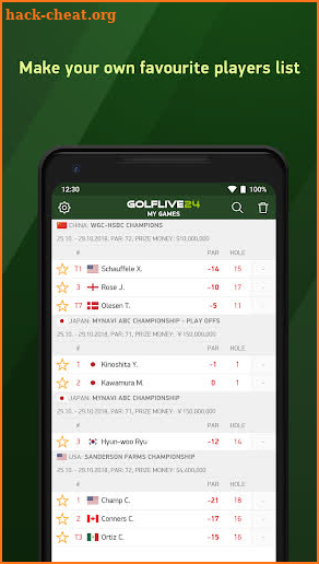 Golf Live 24 - golf scores screenshot