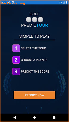 Golf PredicTOUR screenshot