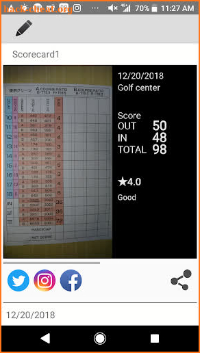 Golf Score Management Photo screenshot