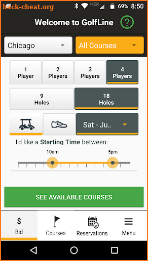GolfLine screenshot