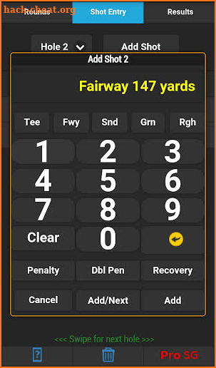 Golfmetrics screenshot